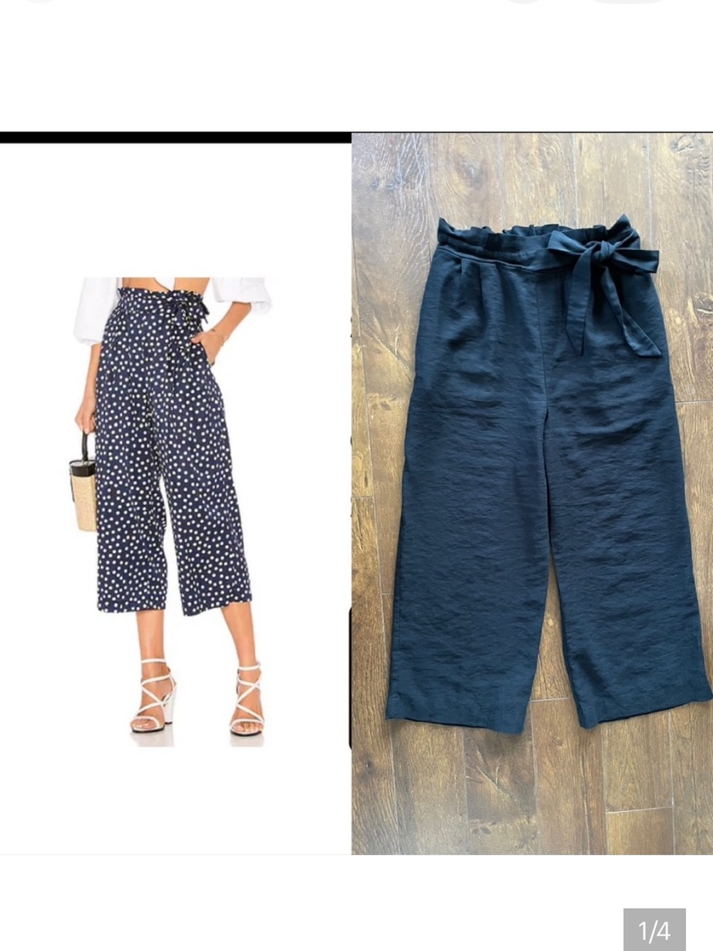 Revolve Heartloom Cotton Paperbag Belted Cropped Wide Leg Culotte Pants. Medium.